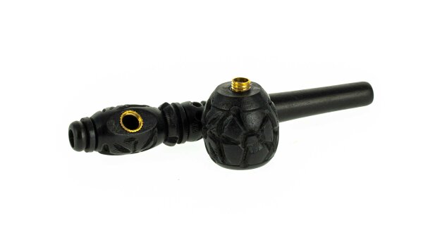 Purpfeife, Holzpfeife Kawumm Schwarz - L:12,5cm