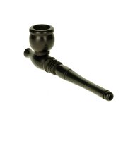 Holzpurpfeife - geschnitzt L:12,5cm - Dunkel/Schwarz