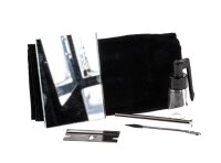 Nasenset/Snuffset - Groß - mit Spiegel - Schwarz