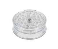 Acrylgrinder D:60mm mit Magnet und Kräuterfach - Klar