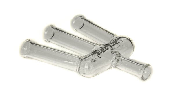 Black Leaf Jointhalter/Jointadapter mit 3 Armen aus Glas - für 3 Joints
