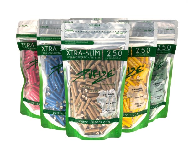 Purize Aktivkohlefilter - XTRA Slim - 250skt. - Organic (Braun)