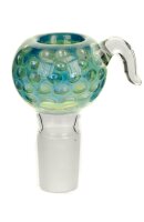 Glaskopf "Reptil" Grün gemustert 18,8er