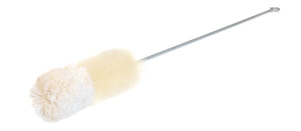 Bürste ca. 52cm, Naturborsten und Wollkopf