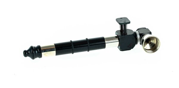 18 cm Metallpfeife mit Kick in Schwarz