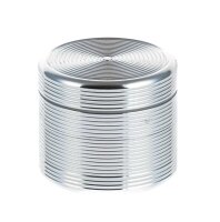 Metallgrinder "Ripped" Pollinator/Sieb H:33mm D:35mm - Silber