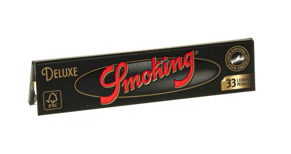 Smoking Deluxe (Black) - King Size Slim - 33 Blättchen