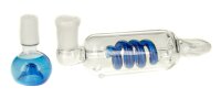 Glaspfeife mit Spirale innenliegend und Steckkopf - L:...