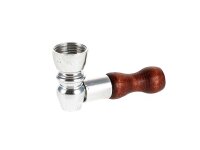 Metallpfeife mit Holzmundstück L:6cm