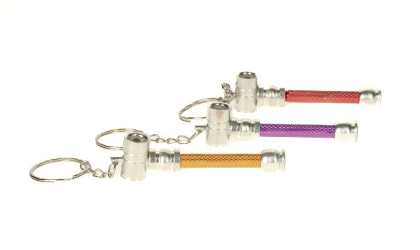 Metallpfeife "Key chain pipe" L:6,5cm - versch. Farben