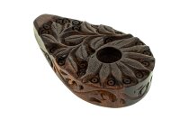 Purpfeife Holzpfeife geschnitzt , flach L:8cm