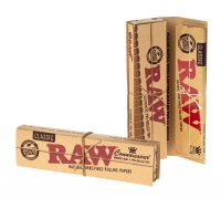 RAW Classic Connoisseur - unbleached - King Size Slim - 32 Blättchen + 24 vorgerollte Filtertips