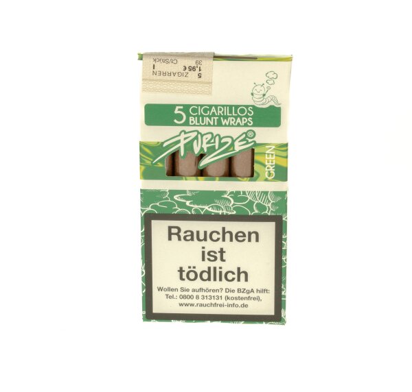 Purize - Cigarillos - Blunt Wraps - Green (Apfel) - 5 Stück