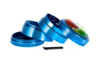 Black Leaf - Pollinator Grinder 4tlg. H:48mm D:50mm "Mandala" mit Glaskuppel - Hellblau