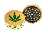 Pollinator Grinder aus Holz mit Hanfblättern 3tlg....