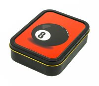 Metalldose - 8 Ball - 112x82x26mm - Schwarz mit Aufkleber