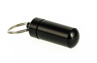 Pulverdose/Pillendose aus Metall H: 4,3cm - Schwarz