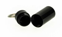 Pulverdose/Pillendose aus Metall H: 4,3cm - Schwarz