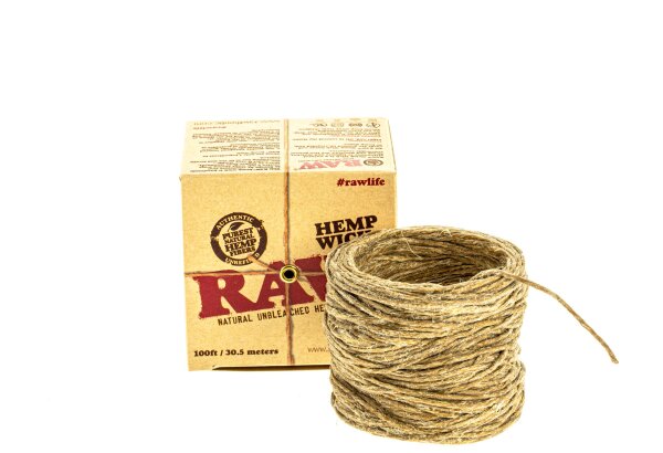 RAW Hemp Wick / Zündschnür - Ball -  L: 30,4 Meter