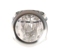 Alugrinder + Pollinator/Sieb incl. Sichtfenster 4tlg. D: 50mm  H: 40mm, CNC, silber