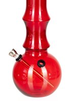 Acrylbong dunkel Rot "Bowl" ohne Standfuß H:32cm D:4,0cm