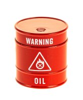 Pollinator / Siebgrinder aus Aluminium Öl-Fass Optik H:4,5cm D:38mm Farbe:Rot