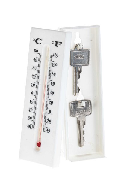 Thermometerversteck / Thermometer mit C° und F° Anzeige