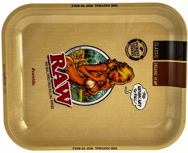 RAW Rolling Tray "RAW Girl"  34x27,5cm - Medium