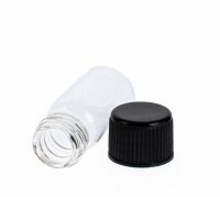 Pulverfläschen Deckel Weiß/schwarz - 2,5ml