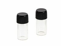 Pulverfläschen Deckel Weiß/schwarz - 2,5ml
