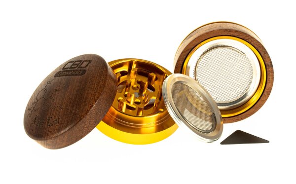 Black Leaf - Holz-/Metallgrinder/Pollinator - "CBD" - H:59mm D:60mm