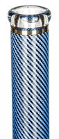 Heisenberg Glasbong 18.8er auf 14.5er  "Carbon Beaker" - Blau - H:38cm WS:7mm D:13cm verfügbarkeit b