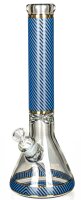 Heisenberg Glasbong 18.8er auf 14.5er  "Carbon Beaker" - Blau - H:38cm WS:7mm D:13cm verfügbarkeit b