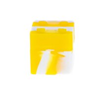 Silikondose "Legostein" 3x3cm Farbe: Gelb/Weiß