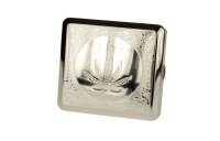 Zigarettenetui aus Metall mit Hanfblatt-Gravur - 8,5x1,5x9cm