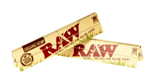 RAW Organic Hemp - unbleached - King Size Slim - 32 Blättchen