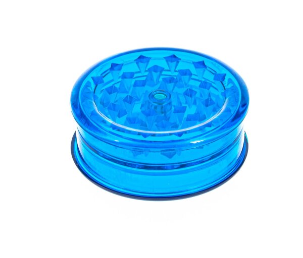Acrylgrinder D:60mm mit Magnet und Kräuterfach - Blau
