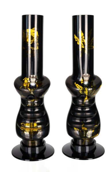 Acrylbong  "BlackArt" versch. Motive - H:32cm D:4,7cm