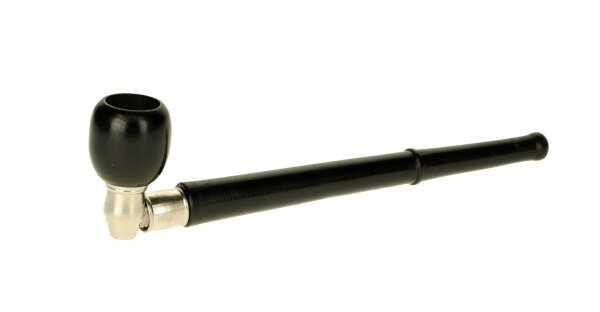 Holzpfeife mit Metallverbindungen L:17,5 cm - schraubbar - Großer Kopf