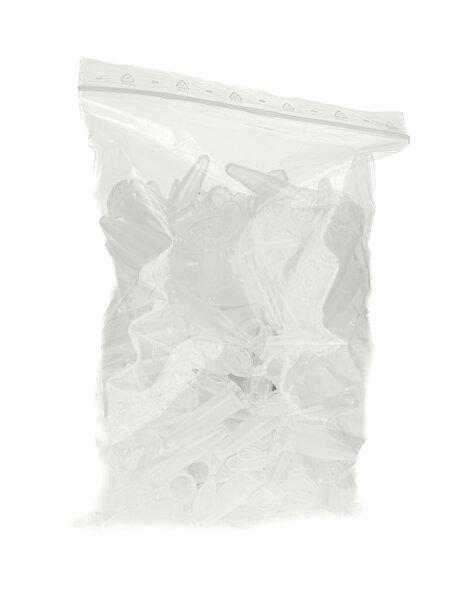 Reaktionsgefäß 1,5ml mit Deckel - 100er Pack - Transparent/Weiss