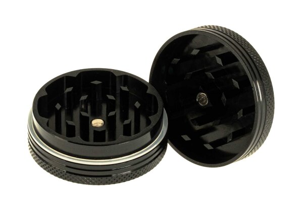 Alugrinder Black Leaf  D:40mm H:20mm - Schwarz