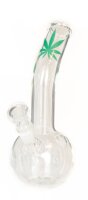 Glasbong Leaf 12er - Bauch & Knick + Hanfblatt in...