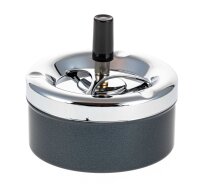 Schleuder Aschenbecher D: 11cm  H: 5cm Schwarz Metallic