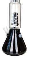 Jelly Joker Glasbong - Trip Schwarz Beaker -18,8er H:44cm D:50mm WS:5mm - Spiral Percolator - Schwar