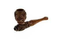 Purpfeife aus Rosenholz geschnitzt L:10cm