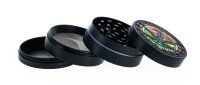 Pollinator Grinder "Rasta Hanfblatt" D:50mm - Schwarz