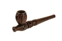 Purpfeife 10cm geschnitzt mit Kickloch, Kopf schraubbar