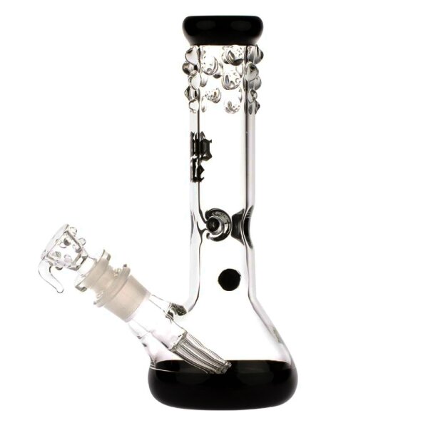 Thug Life Glasbong -29,2er auf 18,8er Black Frog - H:30cm D:50mm - Schwarze Farbakzente - ICE