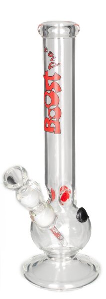 Boost Glasbong 14,5er - Bouncer - H:32cm D:40mm WS:5mm - Rot/Klar - ICE