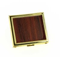 Nasen Set H: 7 x 6 x 1,5 cm Eckig Gold mit Holz im Deckel